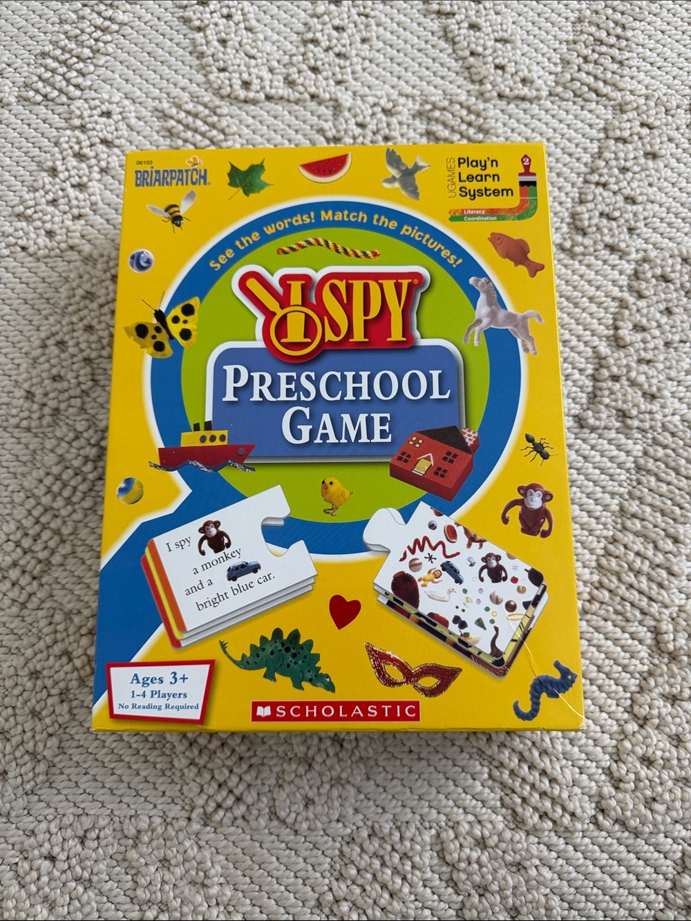 Scholastic I SPY Preschool Game - Yellow Box with Blue and Green Accents